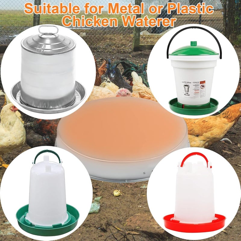 Zoblise Poultry Chicken Water Heater: Chicken Water Heater Base for Winter, for Plastic/Metal Poultry Watere Under 6 Gallons, Heated Waterer for Chickens 125W - Image 3